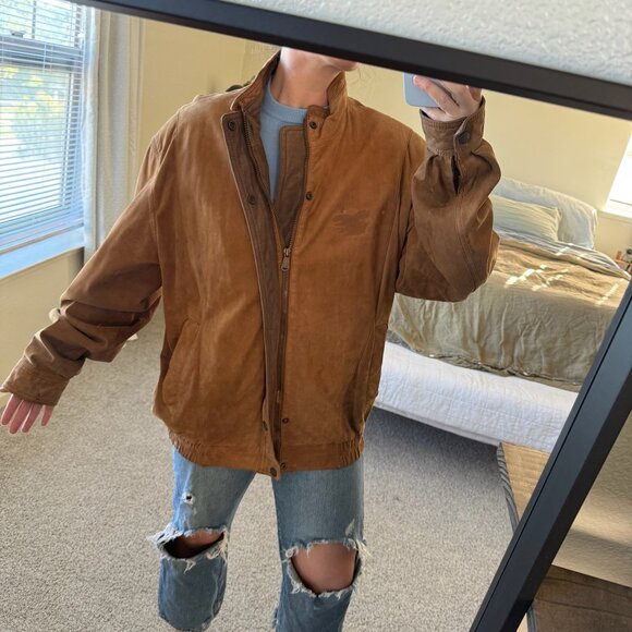 Vintage Members Only Leather Bomber Jacket Size XLT - Picture 1 of 11